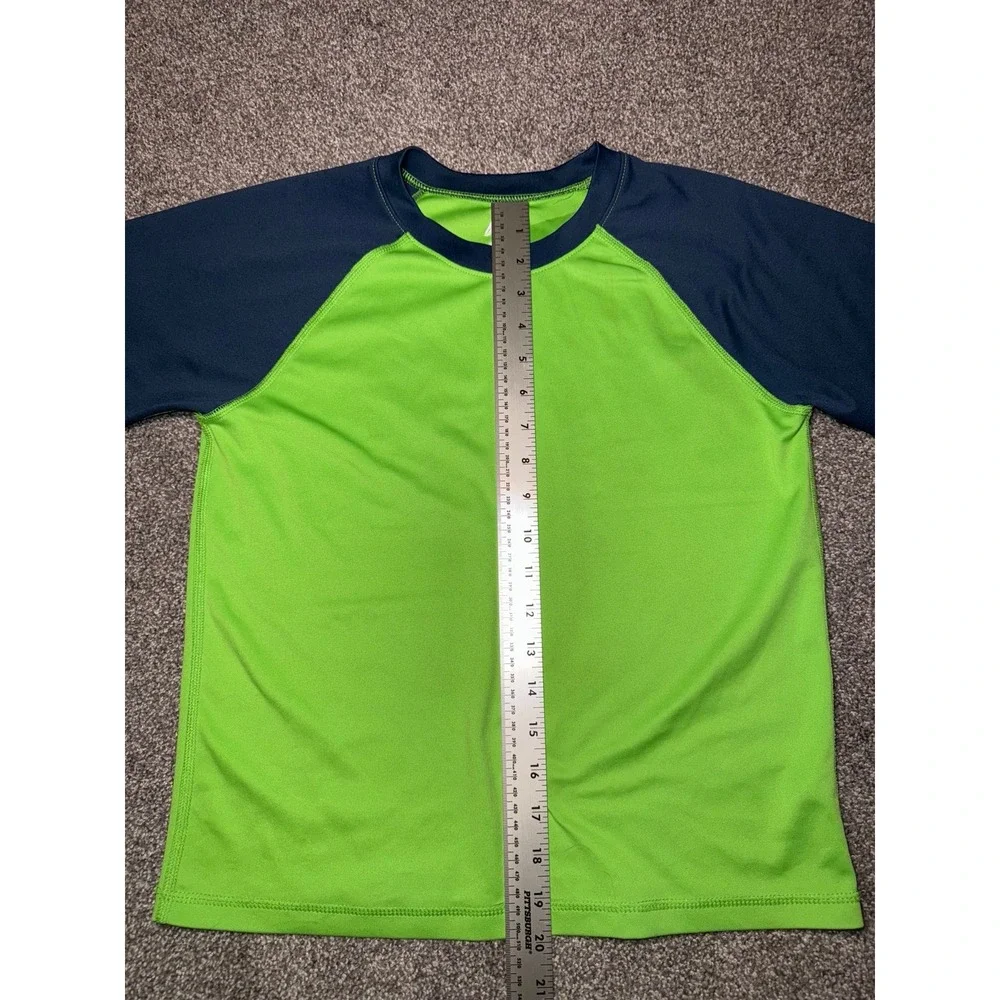Kanu Surf Boys Bright Green & Navy Blue Swim Shirt‎